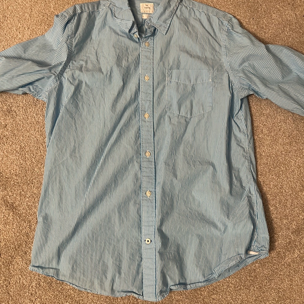 GAP Light Blue Striped Casual Shirt